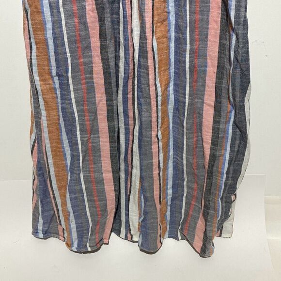 Harlow & Rose Women's Multicolor Stripe Sleeveless Cotton Shirt Dress Size Large - Picture 7 of 10